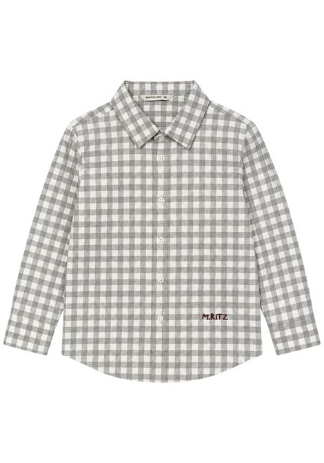 Camicia bambino grigia in cotone Manuel Ritz | 4565GRIGIO